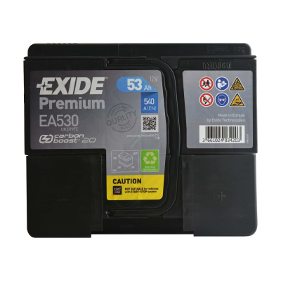 Akumulator Exide EA530 Premium Carbon Boost 12V 53Ah 540A – LitiCo d.o ...